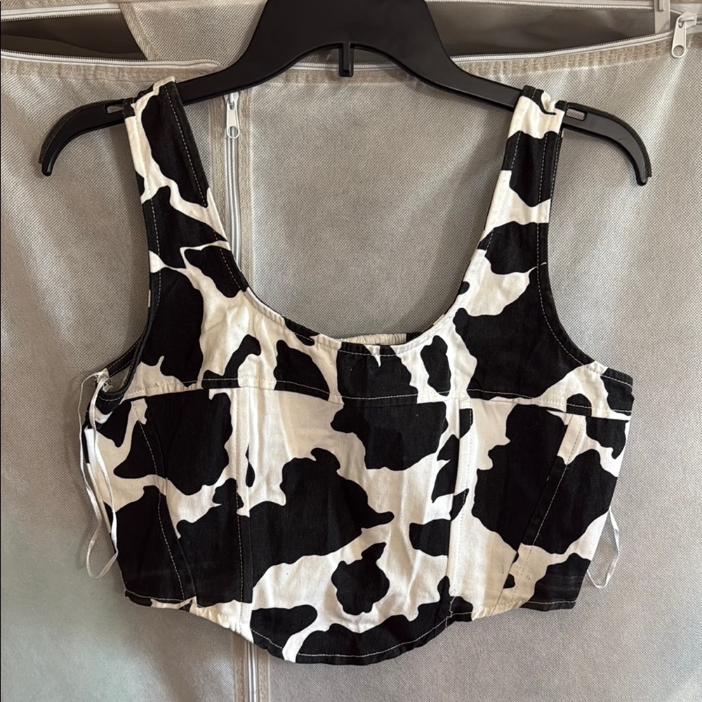 Cow Print Women's Crop Top